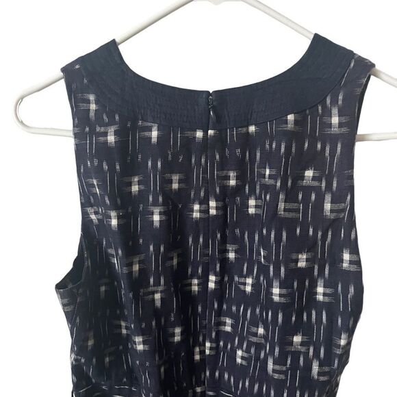 J Crew IKat Dark Blue Faux Wrap Dress Size 2 - Picture 6 of 8